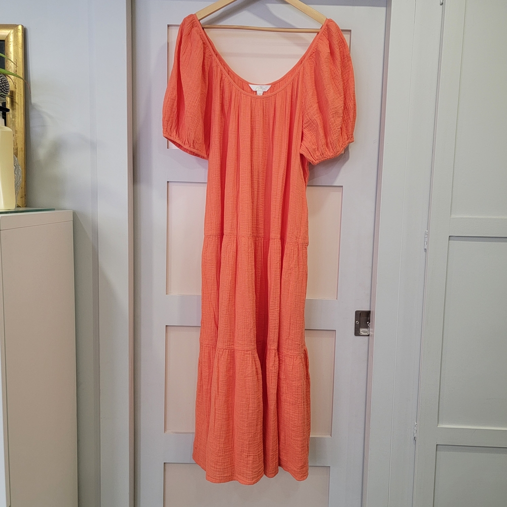 NWT Lilly Pulitzer Zemini Soft Crinkle Gauze Maxi Dress Flowy Beach Coverup XL - Picture 17 of 17